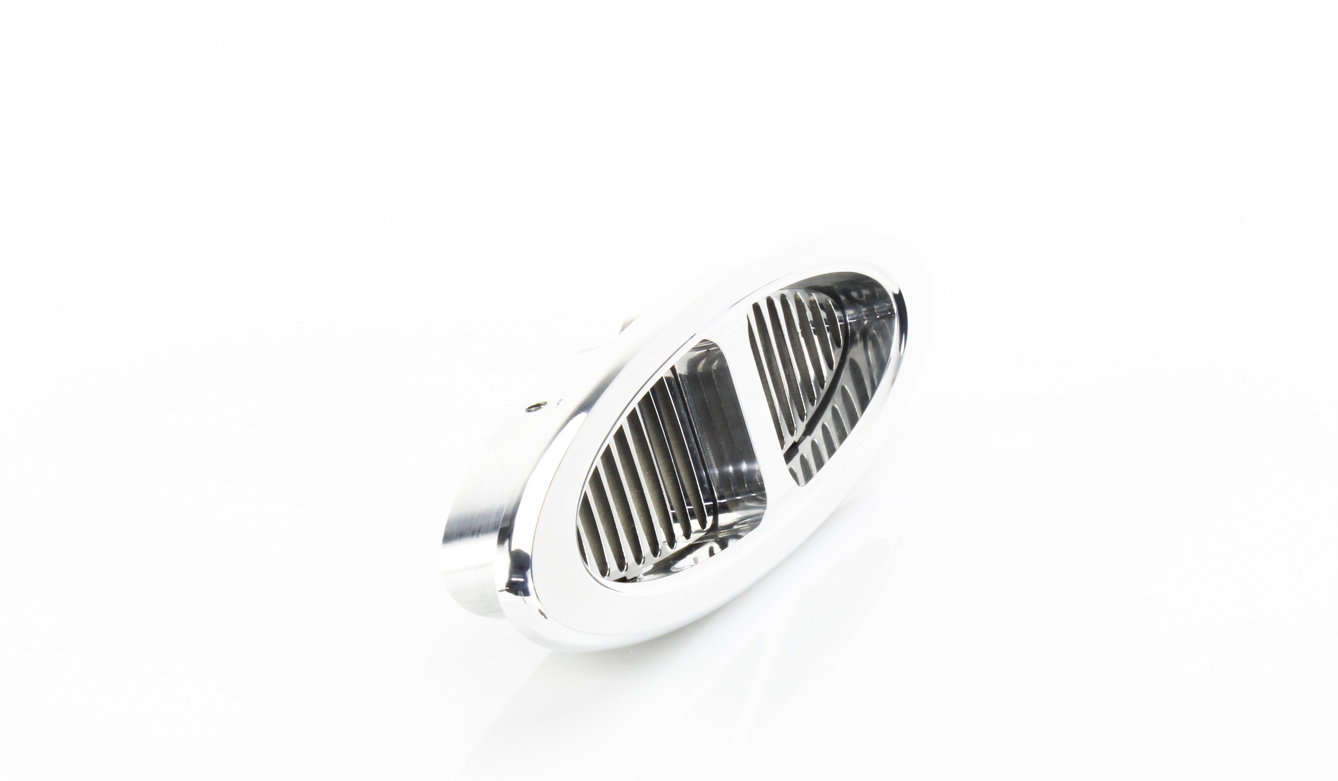 Dual Oval A/C Vents - Aluminum housing with Stainless Steel Vanes 