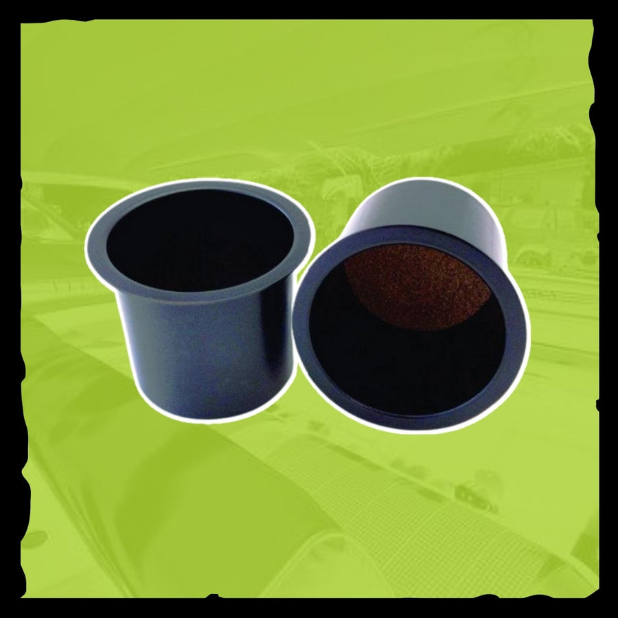 Black anodized drop in cup holders – Trique Mfg