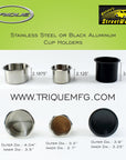 Stainless Steel Cup Holders (Pair)