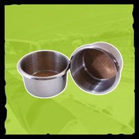 Stainless Steel Cup Holders (Pair)