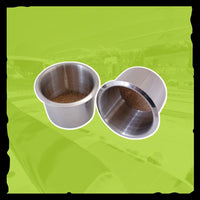 Stainless Steel Cup Holders (Pair)